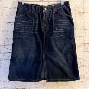 Express Jeans vintage denim jean pencil skirt